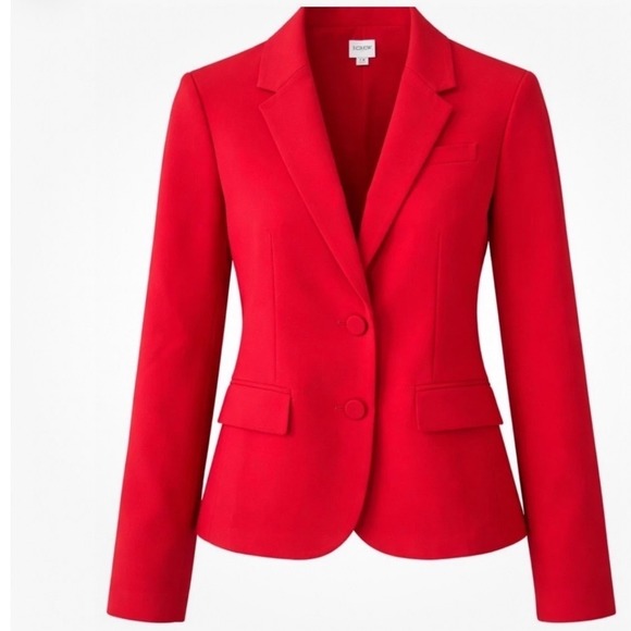 J.Crew Jackets & Blazers - J.Crew Womens Red Two-Button Blazer Jacket CG368 Size 12P Petite New